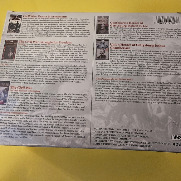 Civil War Collector's Edition 10 Tape VHS Set - Picture 4 of 4